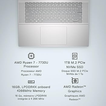 Windowsノート本体 DELL Inspiron 16 Ryzen7 7730U/1TB/16G Dell Inspiron 16 Laptop - Powerful AMD Ryzen 7 Processor